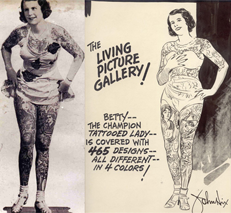 ベティ・ブロードベント（Betty Broadbent）のタトゥー1